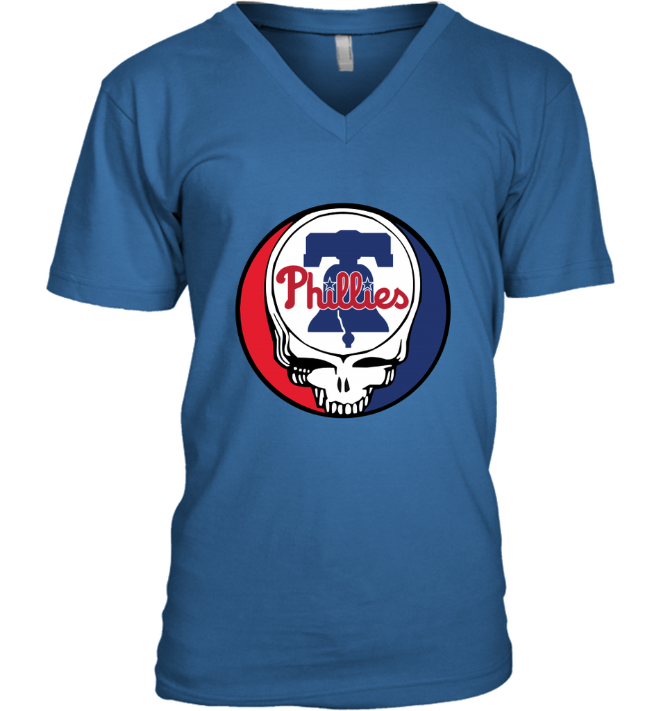 Hi Phillies logo t-shirt' Women's V-Neck T-Shirt