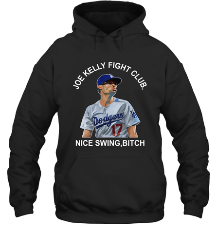 Joe Kelly Fight Club Nice Swing Bitch Adult Hoodie Sweatshirt Adult Hoodie Sweatshirt / Black / S Adult Hoodie Sweatshirt - globaltrendtees