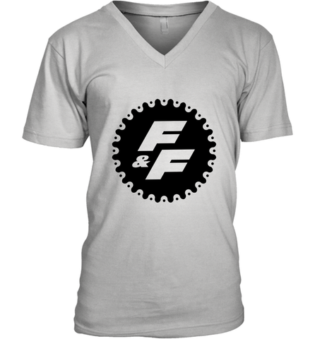 Fast & Furious Gear Circle Logo Men's V-Neck T-Shirt Men's V-Neck T-Shirt / White / S Men's V-Neck T-Shirt - globaltrendtees