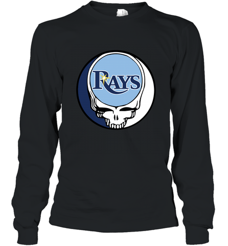 Tampa Bay Rays Grateful Dead Baseball Steal Your Face MLB Long Sleeve T-Shirt Long Sleeve T-Shirt / Black / S Long Sleeve T-Shirt - globaltrendtees