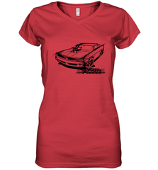 Fast & Furious Dom's Charger with Engine Women's V-Neck T-Shirt Women's V-Neck T-Shirt - globaltrendtees