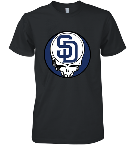 San Diego Padres Grateful Dead Baseball Steal Your Face MLB Men's Premium T-Shirt Men's Premium T-Shirt / Black / XS Men's Premium T-Shirt - globaltrendtees