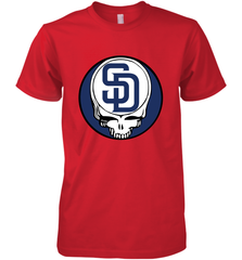 San Diego Padres Grateful Dead Baseball Steal Your Face MLB Men's Premium T-Shirt Men's Premium T-Shirt - globaltrendtees