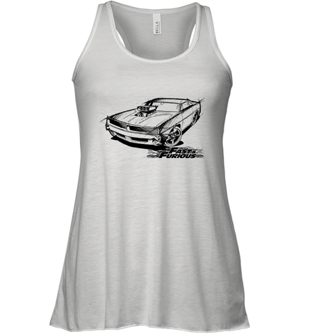 Fast & Furious Dom's Charger with Engine Women's Tank Top Women's Tank Top / White / XS Women's Tank Top - globaltrendtees