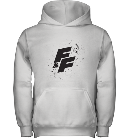 Fast & Furious Paint Splatter Bold Logo Youth Hooded Sweatshirt Youth Hooded Sweatshirt / White / XS Youth Hooded Sweatshirt - globaltrendtees