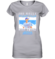 Joe Kelly Fight Club Nice Swing Bitch Dogers Baseball Club Womens V-Neck T-Shirt Womens V-Neck T-Shirt - globaltrendtees