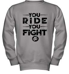 Fast & Furious You Ride You Fight Word Stack Youth Crewneck Sweatshirt