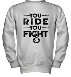 Fast & Furious You Ride You Fight Word Stack Youth Crewneck Sweatshirt