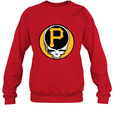 Pittsburgh Pirates Grateful Dead Baseball Steal Your Face MLB Crewneck Sweatshirt Crewneck Sweatshirt - globaltrendtees