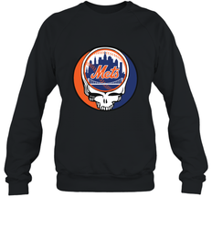 New York Mets Grateful Dead Baseball Steal Your Face MLB Crewneck Sweatshirt