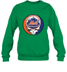 New York Mets Grateful Dead Baseball Steal Your Face MLB Crewneck Sweatshirt Crewneck Sweatshirt - globaltrendtees