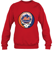New York Mets Grateful Dead Baseball Steal Your Face MLB Crewneck Sweatshirt Crewneck Sweatshirt - globaltrendtees