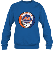 New York Mets Grateful Dead Baseball Steal Your Face MLB Crewneck Sweatshirt Crewneck Sweatshirt - globaltrendtees