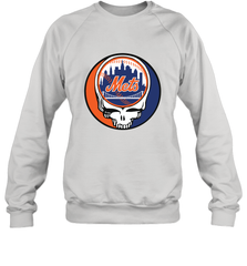 New York Mets Grateful Dead Baseball Steal Your Face MLB Crewneck Sweatshirt Crewneck Sweatshirt - globaltrendtees