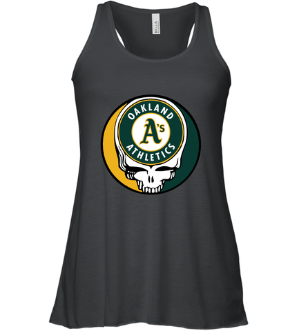 Oakland Athletics Grateful Dead Baseball Steal Your Face MLB Women's Tank Top Women's Tank Top / Black / XS Women's Tank Top - globaltrendtees