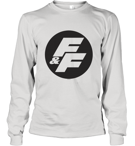 Fast & Furious Negative Space Circle Logo Long Sleeve T-Shirt Long Sleeve T-Shirt / White / S Long Sleeve T-Shirt - globaltrendtees