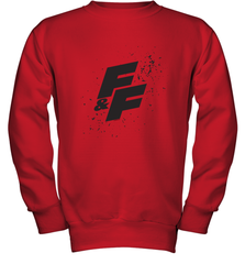 Fast & Furious Paint Splatter Bold Logo Youth Crewneck Sweatshirt Youth Crewneck Sweatshirt - globaltrendtees