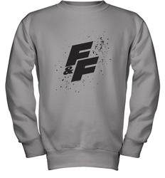 Fast & Furious Paint Splatter Bold Logo Youth Crewneck Sweatshirt