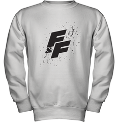 Fast & Furious Paint Splatter Bold Logo Youth Crewneck Sweatshirt