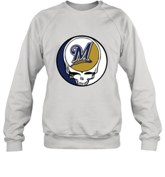 Milwaukee Brewers Grateful Dead Baseball Steal Your Face MLB Crewneck Sweatshirt