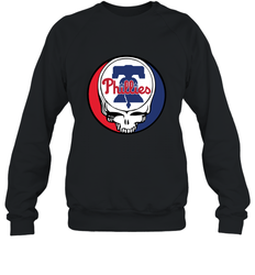 Philadelphia Phillies Grateful Dead Baseball Steal Your Face MLB Crewneck Sweatshirt