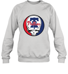Philadelphia Phillies Grateful Dead Baseball Steal Your Face MLB Crewneck Sweatshirt