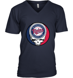 Minnesota Twins Grateful Dead Baseball Steal Your Face MLB Men's V-Neck T-Shirt