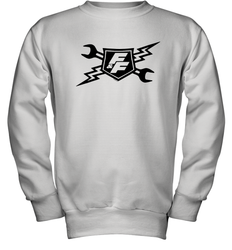 Fast & Furious Wrench And Bolt Badge Logo Youth Crewneck Sweatshirt