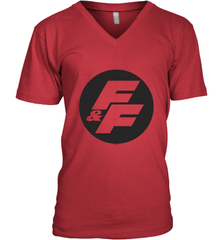 Fast & Furious Negative Space Circle Logo Men's V-Neck T-Shirt Men's V-Neck T-Shirt - globaltrendtees