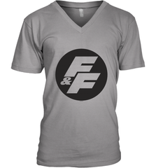 Fast & Furious Negative Space Circle Logo Men's V-Neck T-Shirt Men's V-Neck T-Shirt - globaltrendtees