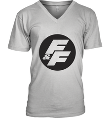Fast & Furious Negative Space Circle Logo Men's V-Neck T-Shirt Men's V-Neck T-Shirt - globaltrendtees