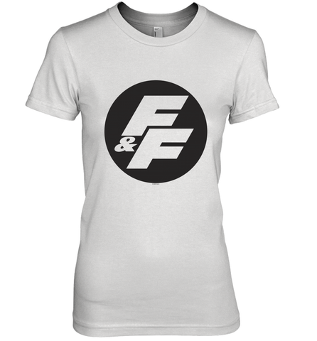 Fast & Furious Negative Space Circle Logo Women's Premium T-Shirt Women's Premium T-Shirt / White / XS Women's Premium T-Shirt - globaltrendtees