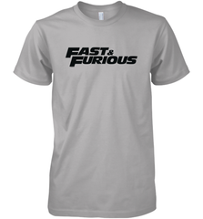 Fast & Furious Flat Black Bold Movie Logo Men's Premium T-Shirt Men's Premium T-Shirt - globaltrendtees