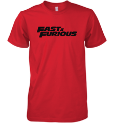 Fast & Furious Flat Black Bold Movie Logo Men's Premium T-Shirt Men's Premium T-Shirt - globaltrendtees