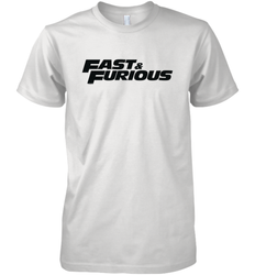 Fast & Furious Flat Black Bold Movie Logo Men's Premium T-Shirt