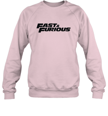 Fast & Furious Flat Black Bold Movie Logo Crewneck Sweatshirt Crewneck Sweatshirt - globaltrendtees
