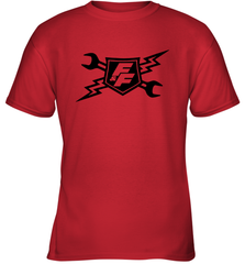 Fast & Furious Racing Shield Motif Youth T-Shirt Youth T-Shirt - globaltrendtees
