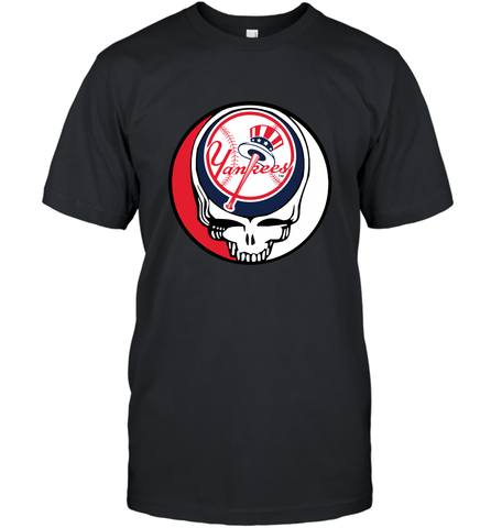 New York Yankees Grateful Dead Baseball Steal Your Face MLB Men's T-Shirt Men's T-Shirt / Black / S Men's T-Shirt - globaltrendtees