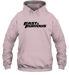 Fast & Furious Flat Black Bold Movie Logo Hooded Sweatshirt Hooded Sweatshirt - globaltrendtees