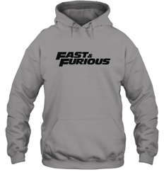 Fast & Furious Flat Black Bold Movie Logo Hooded Sweatshirt