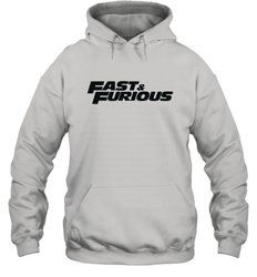 Fast & Furious Flat Black Bold Movie Logo Hooded Sweatshirt