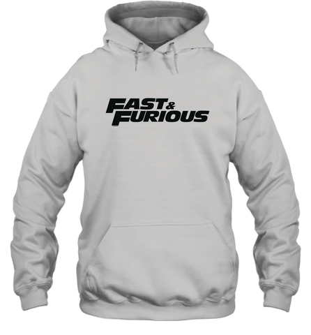 Fast & Furious Flat Black Bold Movie Logo Hooded Sweatshirt Hooded Sweatshirt / White / S Hooded Sweatshirt - globaltrendtees