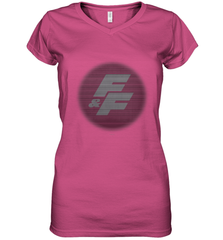 Fast & Furious Shuttered Logo Women's V-Neck T-Shirt Women's V-Neck T-Shirt - globaltrendtees