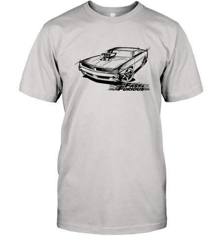 Fast & Furious Dom's Charger with Engine Men's T-Shirt Men's T-Shirt / White / S Men's T-Shirt - globaltrendtees