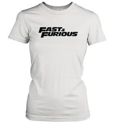 Fast & Furious Flat Black Bold Movie Logo Women's T-Shirt