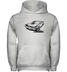 Fast & Furious Dom's Charger with Engine Youth Hooded Sweatshirt