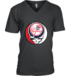 New York Yankees Grateful Dead Baseball Steal Your Face MLB Men's V-Neck T-Shirt