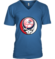 New York Yankees Grateful Dead Baseball Steal Your Face MLB Men's V-Neck T-Shirt Men's V-Neck T-Shirt - globaltrendtees