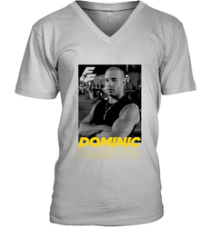 Fast & Furious Dominic Toretto Dom Portrait Logo Men's V-Neck T-Shirt