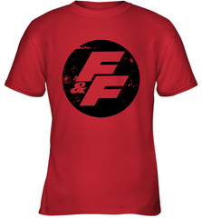 Fast and Furious Distressed Circle Logo Youth T-Shirt Youth T-Shirt - globaltrendtees